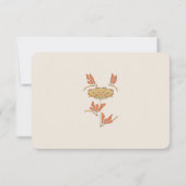 Belle Époque Dragonfly Liefde - Art Nouveau RSVP Kaart (Achterkant)