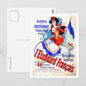 Belle epoque Franse fiets en chéret Briefkaart (Voorkant / Achterkant)