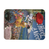 Belle Epoque Nice Winter Reisposter Magneet (Horizontaal)