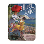 Belle Epoque Nice Winter Reisposter Magneet (Verticaal)