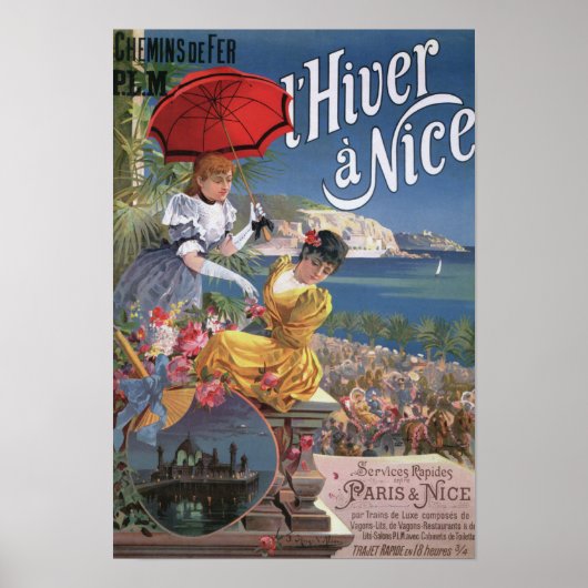 Belle Epoque Nice Winter Reisreis Poster (Voorkant)
