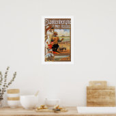 Belle epoque zomerstrandreis Blankenberge Poster (Keuken)