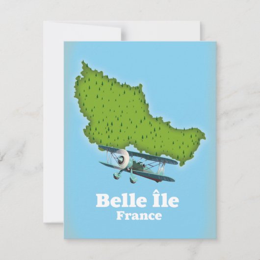 Belle Île Frankrijk kaart (Voorkant)