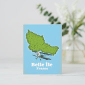 Belle Île Frankrijk kaart (Staand voorkant)