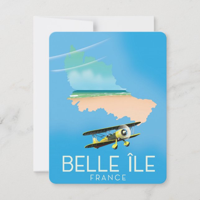 Belle Île, Frankrijk reisposter print. (Voorkant)