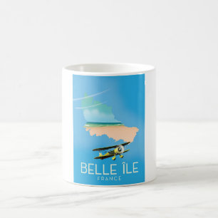 Belle Île, Frankrijk reisposter print. Koffiemok