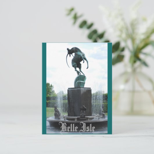 Belle Isle Fountain Briefkaart (Staand voorkant)