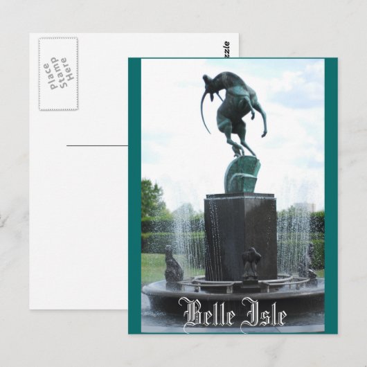 Belle Isle Fountain Briefkaart (Voorkant / Achterkant)