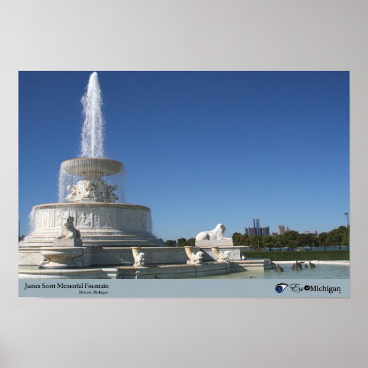 Belle Isle Fountain - Detroit, MI Poster (Voorkant)