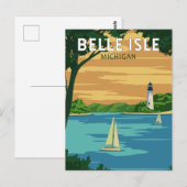 Belle Isle Park Michigan Travel  Art Briefkaart (Voorkant / Achterkant)
