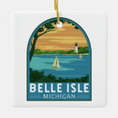 Belle Isle Park Michigan Travel  Art Keramisch Ornament (Voorkant)