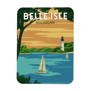 Belle Isle Park Michigan Travel  Art Magneet