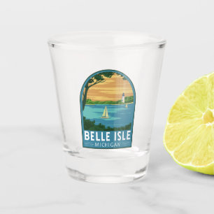 Belle Isle Park Michigan Travel Art Shot Glas