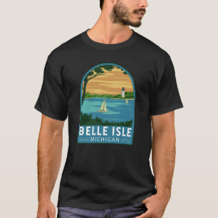 Belle Isle Park Michigan Travel Art T-shirt