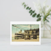 Belle Isle Steamer, Woodward Ave. De landing, Detr Briefkaart (Staand voorkant)