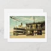 Belle Isle Steamer, Woodward Ave. De landing, Detr Briefkaart (Voorkant / Achterkant)