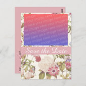 Belle Jardin Save the Date Briefkaart (Voorkant / Achterkant)