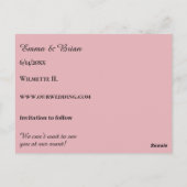 Belle Jardin Save the Date Briefkaart (Achterkant)