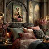 Belle Noir Flapper Roze Roos Zwarte Kat Goud Tissuepapier