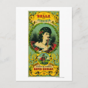 Belle of Virginia Tobacco LabelPetersburg, VA Briefkaart