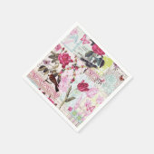 Belle Roos Roze Servetten (Hoek)