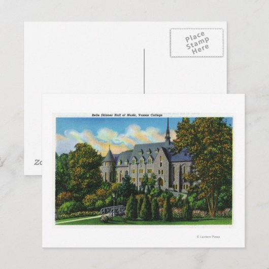 Belle Skinner Music Hall, Vassar College Briefkaart (Voorkant / Achterkant)
