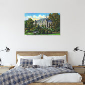 Belle Skinner Music Hall, Vassar College Canvas Afdruk (Insitu (Slaapkamer))