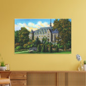 Belle Skinner Music Hall, Vassar College Canvas Afdruk (Insitu (Woonkamer))