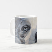 Belle the Blue Merle Border Collie Portrait Mok (Voorkant links)