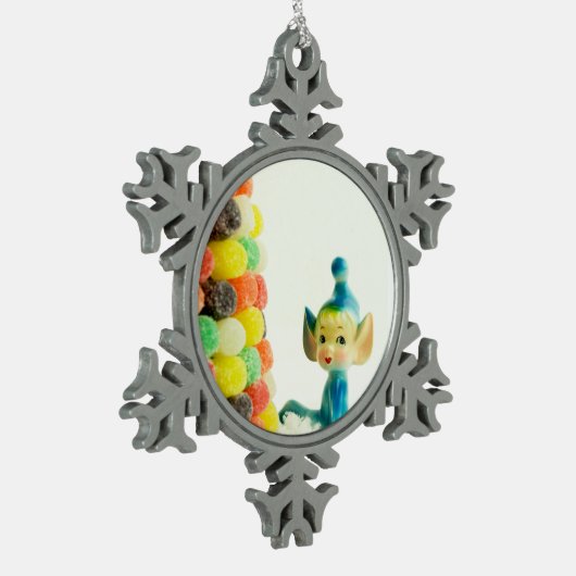 Belle the Pixie Elf Tin Sneeuwvlok Ornament (Links)