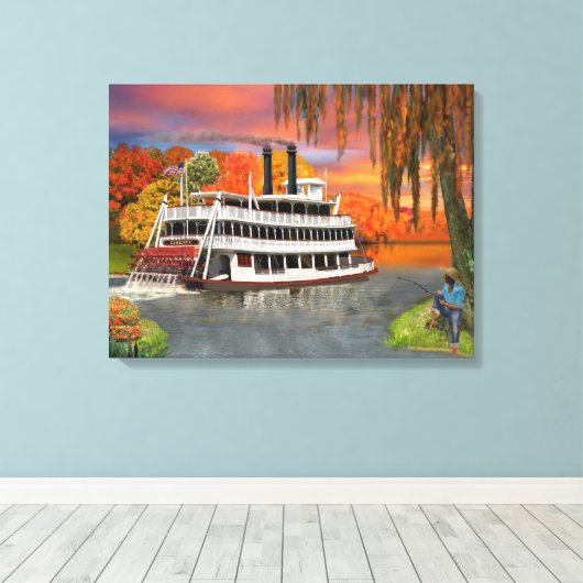 Belle van de Bayou Canvas Afdruk (Insitu (Houten vloer))