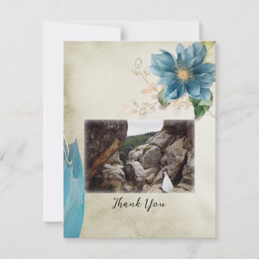 Belle Waterverf bedankkaarten Kaart (Voorkant)