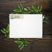 Belle Waterverf retour adreslabel