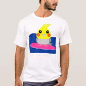BelleBelle-tekencockatiel/vogelsurfen T-shirt (Voorkant)