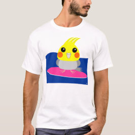 BelleBelle-tekencockatiel/vogelsurfen T-shirt