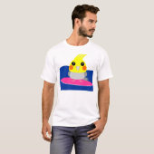BelleBelle-tekencockatiel/vogelsurfen T-shirt (Voorkant volledig)