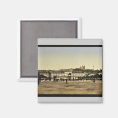 Bellecour Place, Lyon, Frankrijk  Photochrom Magneet (Voorkant / Achterkant)