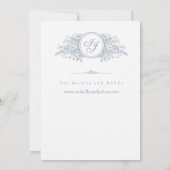 Bellefontaine – French Blue Bruiloft Kaart (Achterkant)