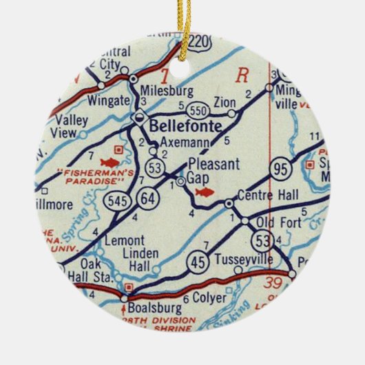 Bellefonte PA Keramisch Ornament (Voorkant)