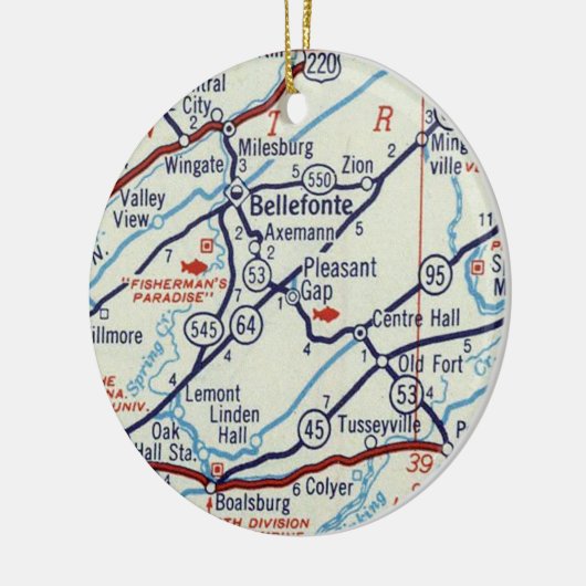 Bellefonte PA Keramisch Ornament (Links)