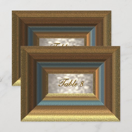 Bellemare Table Number Kaart (Voorkant / Achterkant)