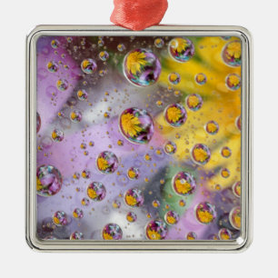 Bellen abstract met bloemen. Credit aan: Nancy Metalen Ornament