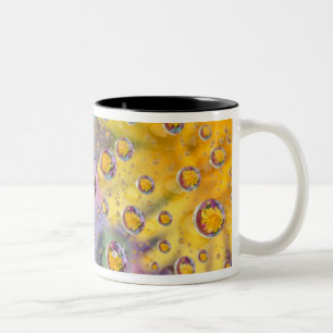 Bellen abstract met bloemen. Credit aan: Nancy Tweekleurige Koffiemok