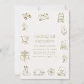 Bellen Alle Campers Kids Verjaardagsfeest Uitnodig Kaart (Voorkant)