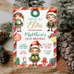 Bellen Alle Elfen Kerst Cookie Kids Verjaardag Kaart<br><div class="desc">Dwerg verjaardagsfeestje uitnodiging,  sneeuwvlokken Elf Gender Reveal Party,  Kerstversieringen Kids Verjaardag.</div>