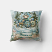 Bellen Alle Elfen Kerstboom Ornamenten Snow Kussen (Achterkant)