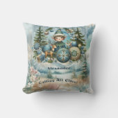 Bellen Alle Elfen Kerstboom Ornamenten Snow Kussen (Voorkant)