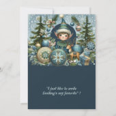 Bellen Alle Elfen Sneeuwvlokken Hail Christmas Par Kaart (Achterkant)