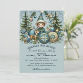 Bellen Alle Elfen Sneeuwvlokken Hail Christmas Par Kaart (Staand voorkant)