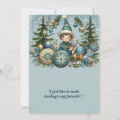 Bellen Alle Elfen Sneeuwvlokken Hail Christmas Par Kaart (Achterkant)